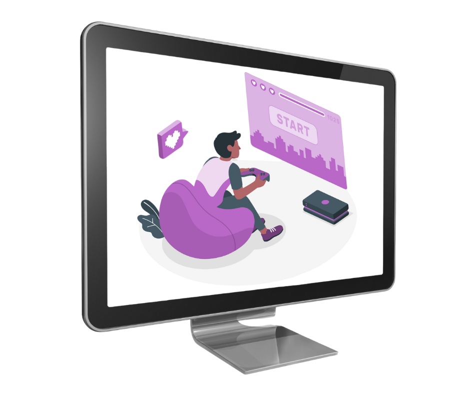 נער משחק משחקי מחשב